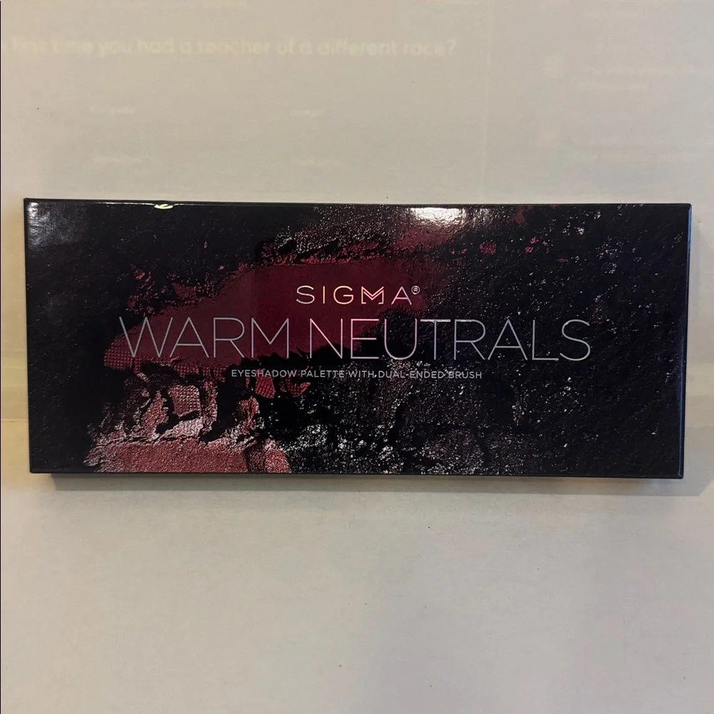 SIGMA Warm Neutrals Eyeshadow Palette w/Dual Ended Brush NIB $65